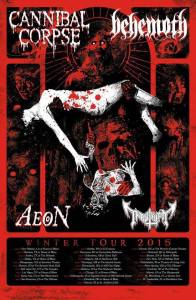 cannibal corpse_behemoth_winter tour 2015